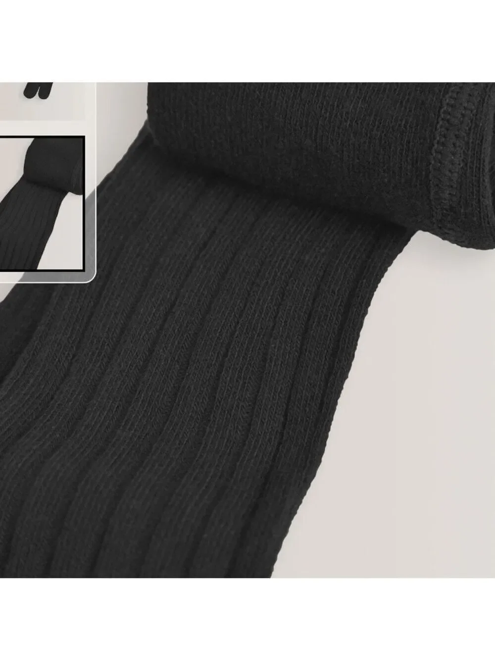 Bundle of Black Cotton Rich Rib Tights
